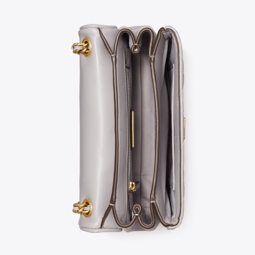 Tory Burch Small Fleming Soft Convertible Shoulder Bag - Bay Gray - Picture 4 of 8